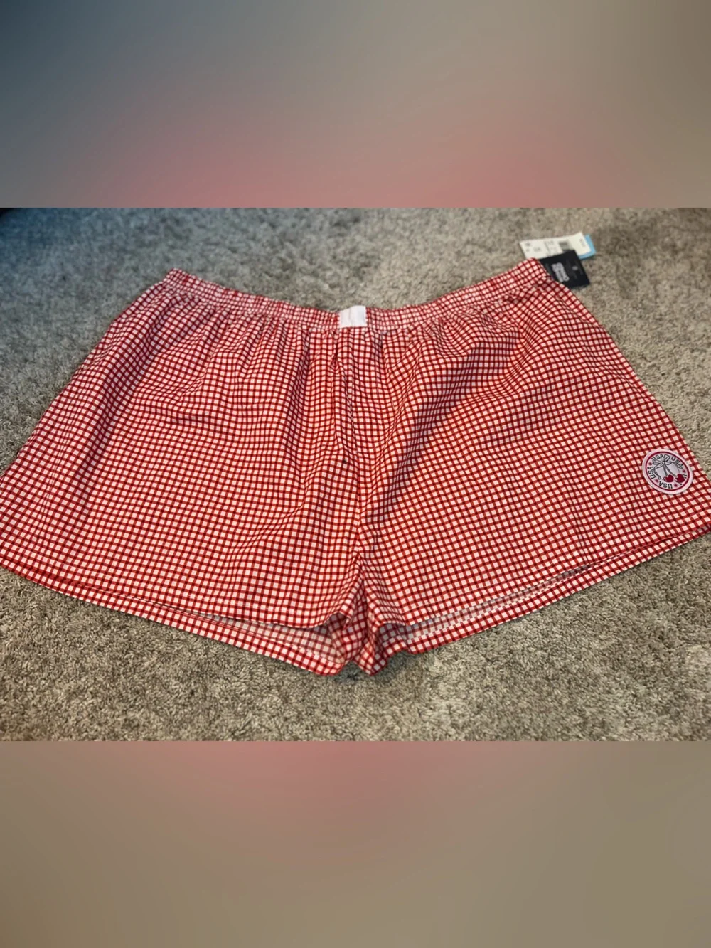 Grayson Threads Red & White Gingham Sleep Shorts